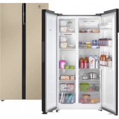 Холодильник side by side Weissgauff WSBS 600 BeG NoFrost Inverter