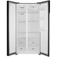 Холодильник side by side Weissgauff WSBS 600 NoFrost Inverter Dark Grey Glass