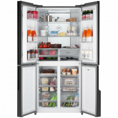 Четырёхдверный холодильник Weissgauff WCD 450 Inox Glass NoFrost Inverter