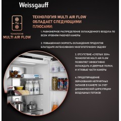 Холодильник Weissgauff WRKI 178 Total NoFrost EcoFresh