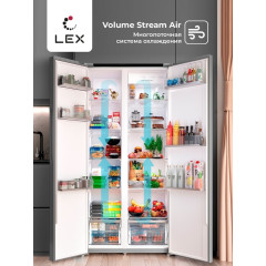Холодильник side by side LEX LSB530GLID wind