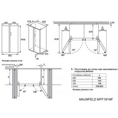 Холодильник side by side Maunfeld MFF191NFPW