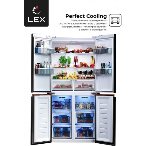 Четырёхдверный холодильник LEX LCD450BlXOrID