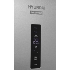 Холодильник с морозильником Hyundai CM45083F нержавеющая сталь