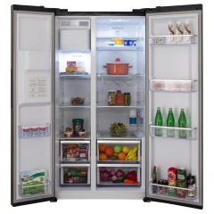 Холодильник с морозильником HIBERG RFS-650DX NFB inverter