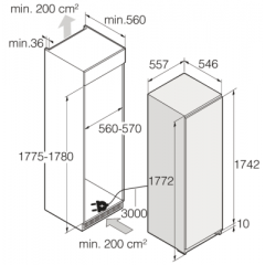 Встраиваемый морозильник Asko RBF276DND1