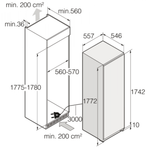 Встраиваемый морозильник Asko RBF276DND1