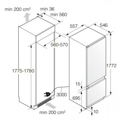Холодильник с морозильником Asko RBC576DNC1