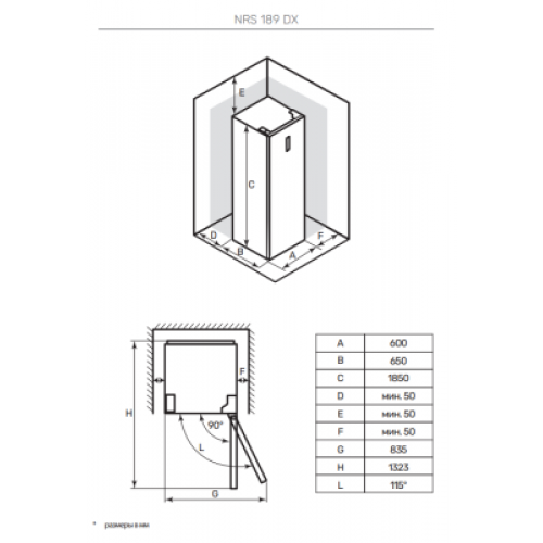 Однокамерный холодильник Kuppersberg NRS 189 DX