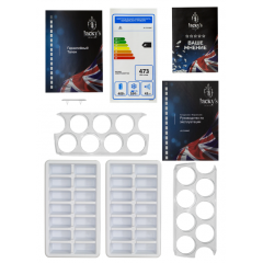 Холодильник с морозильником Jacky's JR FD568NF