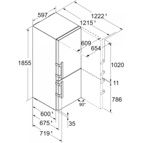 Холодильник с морозильником Liebherr SCNsdc 525i-22 001 Prime NoFrost EasyFresh