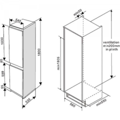 Холодильник с морозильником SCANDILUX RBI255