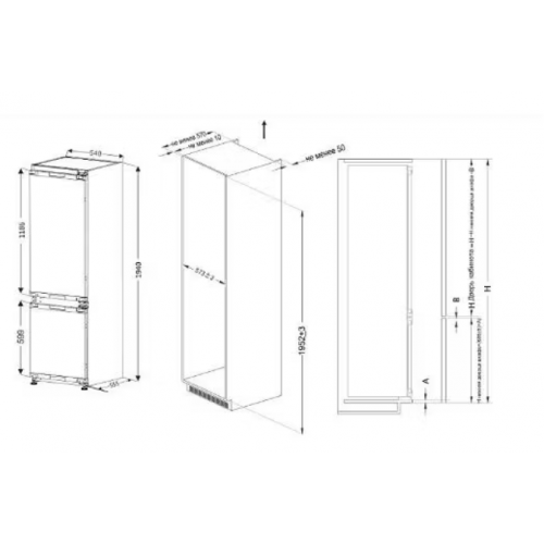 Холодильник с морозильником Candy CBCH9315AFM