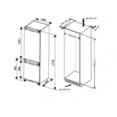Холодильник с морозильником Candy CBCS7230AFM