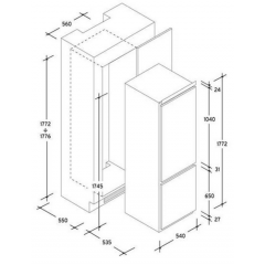 Холодильник с морозильником Candy CBCS7249AFS
