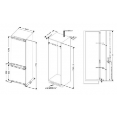 Холодильник с морозильником Candy CBCS7266AFS