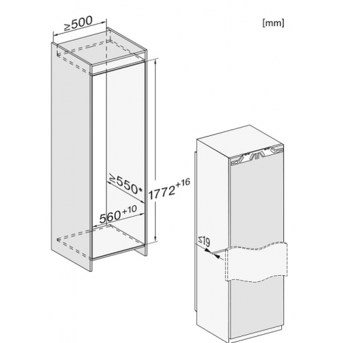 Встраиваемый холодильник Miele K 7777 C
