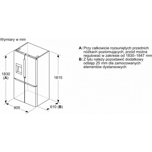 Четырёхдверный холодильник Bosch Serie 6 KFI96AXEA
