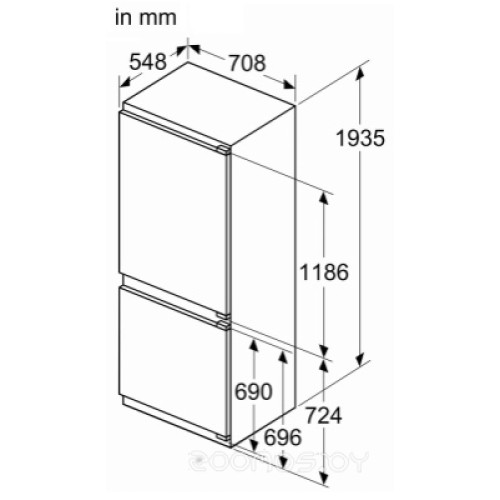 Холодильник с морозильником NEFF KB7966DD0