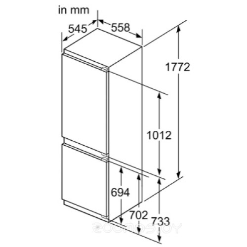 Холодильник с морозильником NEFF KI6863FE0