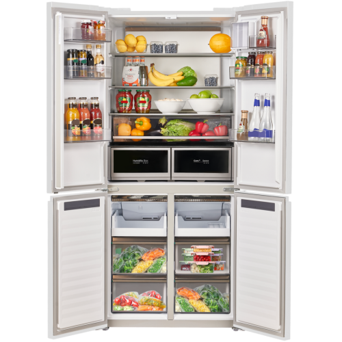 Четырёхдверный холодильник Maunfeld MFF190NFDGN Matt Inverter