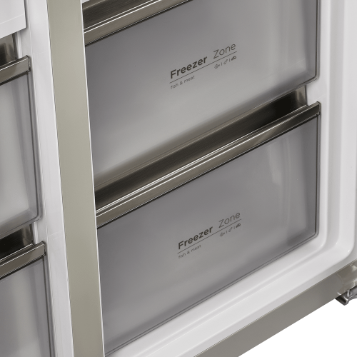 Четырёхдверный холодильник Maunfeld MFF190NFDGN Matt Inverter