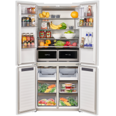Четырёхдверный холодильник Maunfeld MFF190NFDPW Matt Inverter