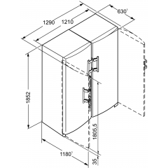 Холодильник side by side Liebherr SBSesf 7212