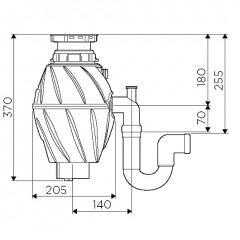Измельчитель пищевых отходов Omoikiri Nagare 500 4995060