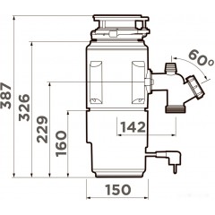 Измельчитель пищевых отходов Omoikiri Nagare Slim 500 4995061