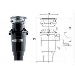 Измельчитель пищевых отходов Bone Crusher BC 810 Slim Line