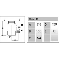 Измельчитель пищевых отходов InSinkErator Model 46-2