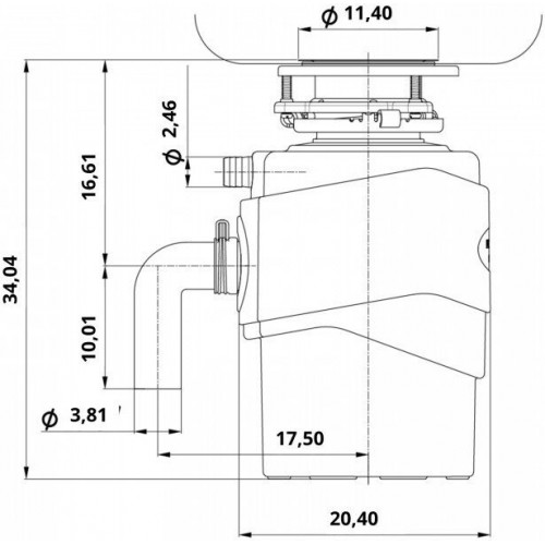 Измельчитель пищевых отходов Zorg Premium FWD Max
