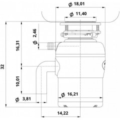 Измельчитель пищевых отходов Zorg Premium FWD Medium