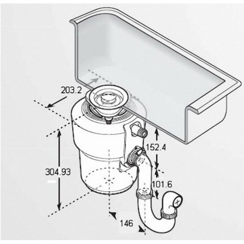 Измельчитель пищевых отходов InSinkErator Evolution 100