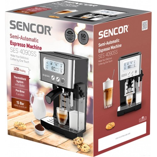 Рожковая помповая кофеварка Sencor SES 4090 SS