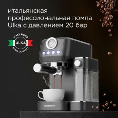 Рожковая кофеварка Redmond CM702 (черный/хром)