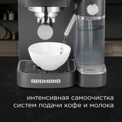 Рожковая кофеварка Redmond CM702 (черный/хром)