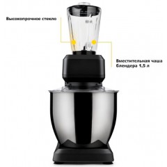 Кухонный комбайн Kitfort KT-1339-3 (Black)