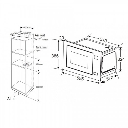 Микроволновая печь Zorg MIO211 S (белый)