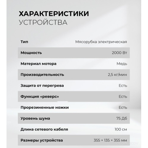 Мясорубка LEX LX4002 Pro