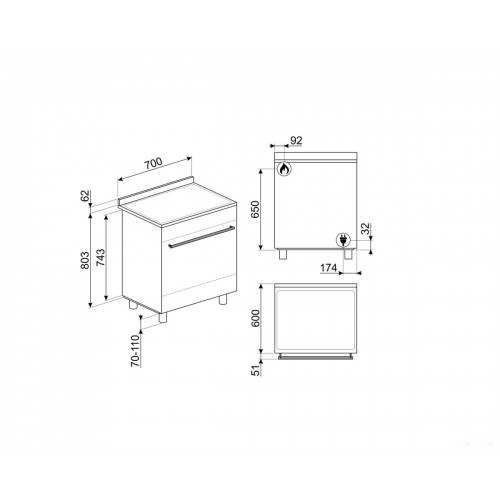 Плита Smeg C7GPX9