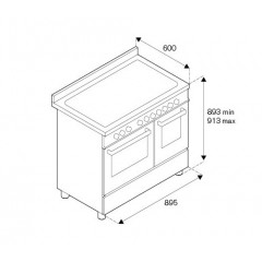 Плита Bertazzoni HER96L2ENET