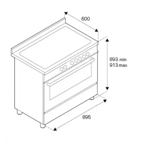 Плита Bertazzoni MAS95I1EXT