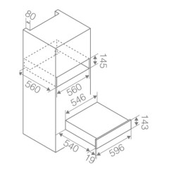 Подогреватель Elica Virtus Warm Drawer 60 PP BL MATT PRF0211110