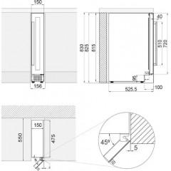 Винный шкаф Pando PVZB 15-9 CRL