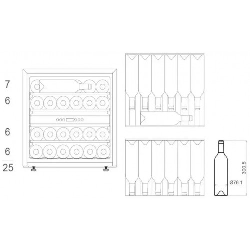 Винный шкаф Pando PVMAVP 60-25CRR