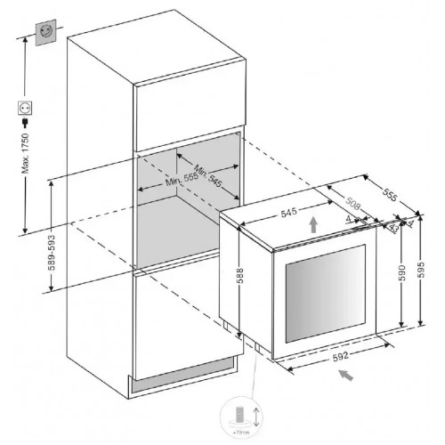 Винный шкаф Pando PVMAVP 60-25CRR
