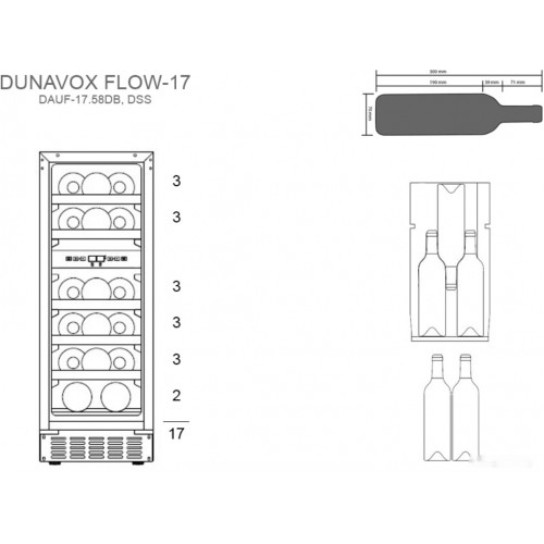 Винный шкаф Dunavox DAUF-17.58DB