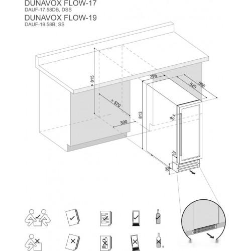 Винный шкаф Dunavox DAUF-19.58B